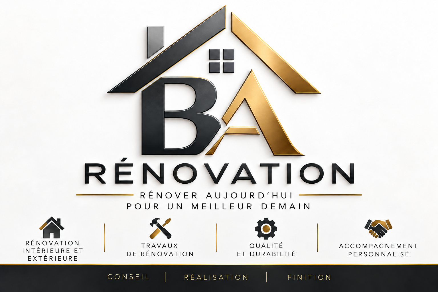 Logo officiel BA Rénovation — rénovation intérieure et extérieure